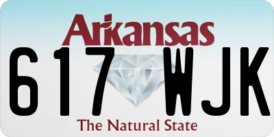 AR license plate 617WJK