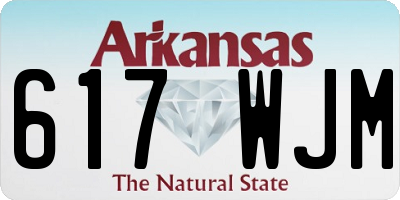 AR license plate 617WJM