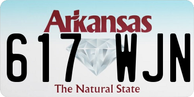 AR license plate 617WJN