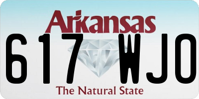 AR license plate 617WJO