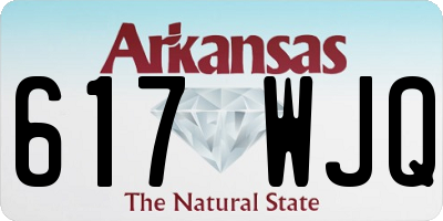 AR license plate 617WJQ