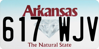 AR license plate 617WJV