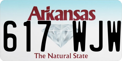AR license plate 617WJW