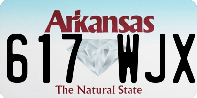 AR license plate 617WJX