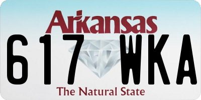 AR license plate 617WKA