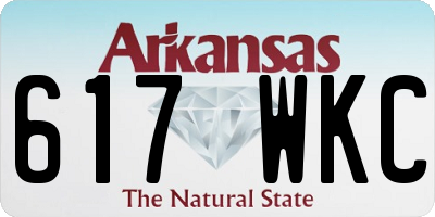 AR license plate 617WKC