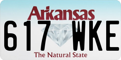 AR license plate 617WKE