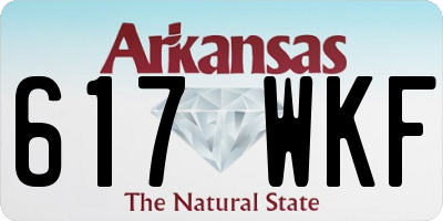 AR license plate 617WKF