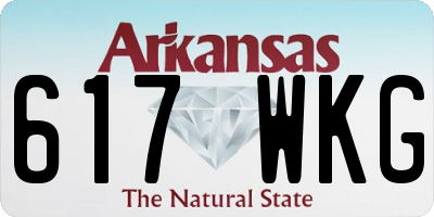 AR license plate 617WKG