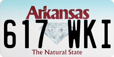 AR license plate 617WKI