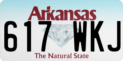 AR license plate 617WKJ