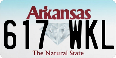 AR license plate 617WKL