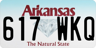 AR license plate 617WKQ