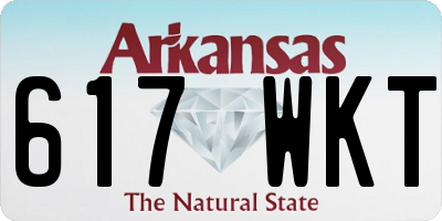 AR license plate 617WKT