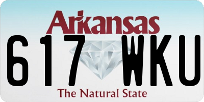 AR license plate 617WKU
