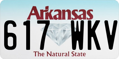 AR license plate 617WKV