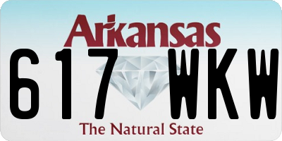 AR license plate 617WKW