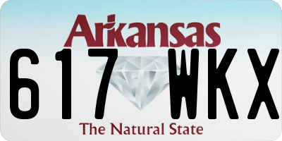 AR license plate 617WKX