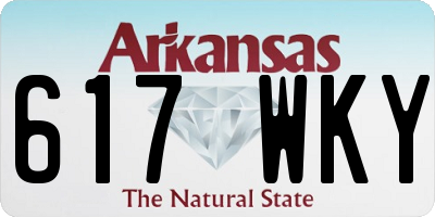 AR license plate 617WKY