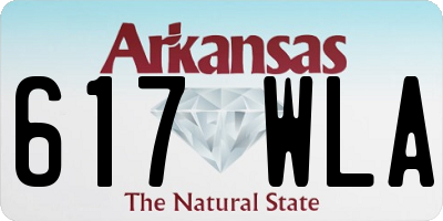 AR license plate 617WLA