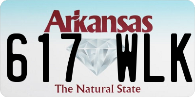AR license plate 617WLK