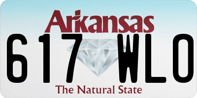 AR license plate 617WLO