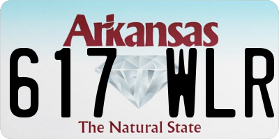 AR license plate 617WLR