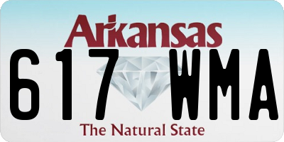 AR license plate 617WMA