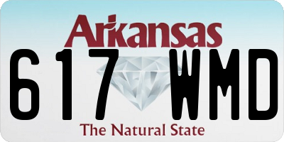 AR license plate 617WMD