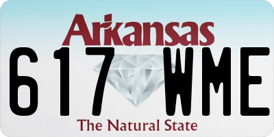 AR license plate 617WME