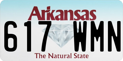 AR license plate 617WMN