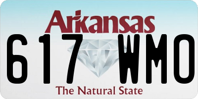 AR license plate 617WMO