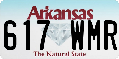 AR license plate 617WMR