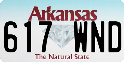 AR license plate 617WND