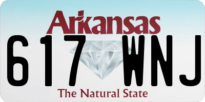 AR license plate 617WNJ