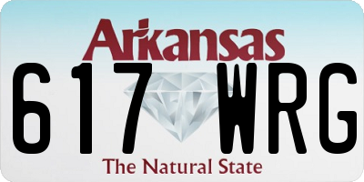 AR license plate 617WRG