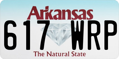 AR license plate 617WRP