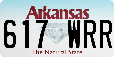 AR license plate 617WRR