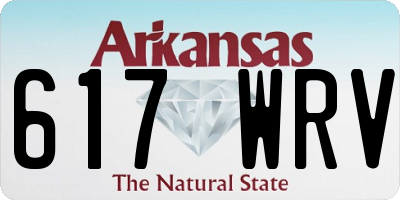 AR license plate 617WRV