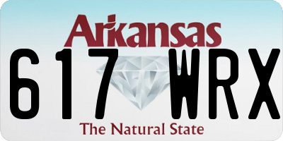 AR license plate 617WRX