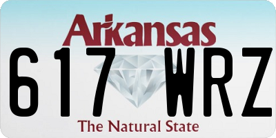 AR license plate 617WRZ