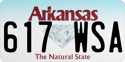 AR license plate 617WSA