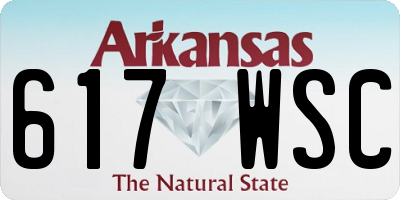 AR license plate 617WSC