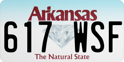 AR license plate 617WSF
