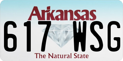 AR license plate 617WSG