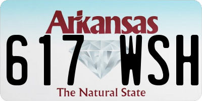 AR license plate 617WSH