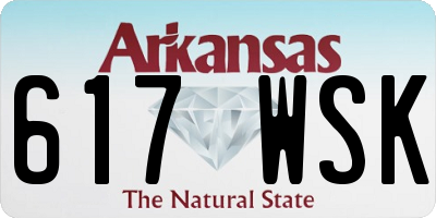 AR license plate 617WSK
