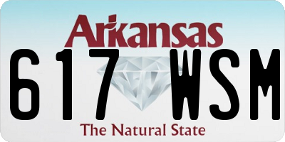 AR license plate 617WSM
