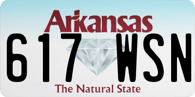 AR license plate 617WSN