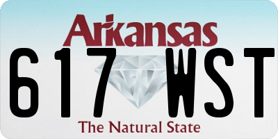 AR license plate 617WST